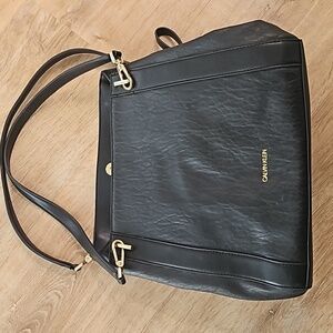 Calvin Klein black shoulder bag, faux leather